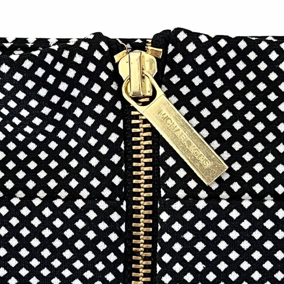 Michael Kors Black & White Diamond Dot Pencil Skirt Size XL Back Zipper NWOT - Picture 3 of 13